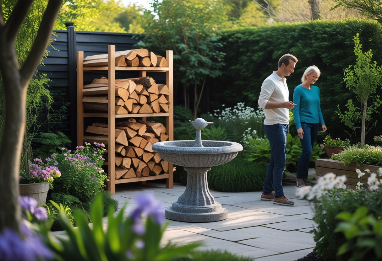 Saadan skaber du en hyggelig haveoase med braendereoler og fuglebad i granit